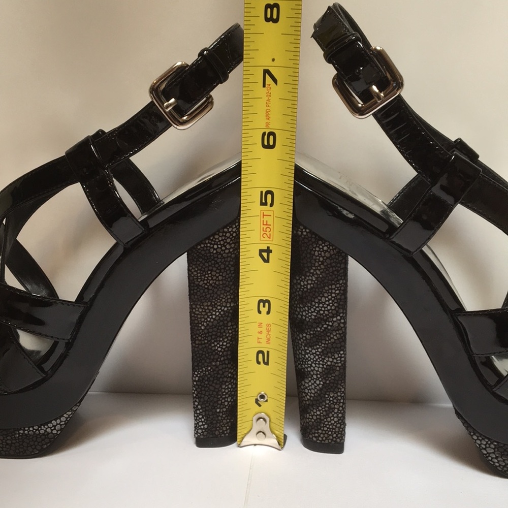 NWOT INC Black Platform Heels, Size 7M - Picture 3 of 8